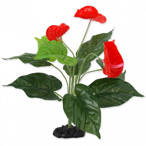 Plastikpflanze "Anthurium" (Flamingoblume) 40cm